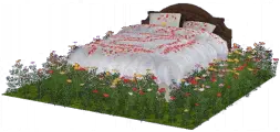 花畑のベッド